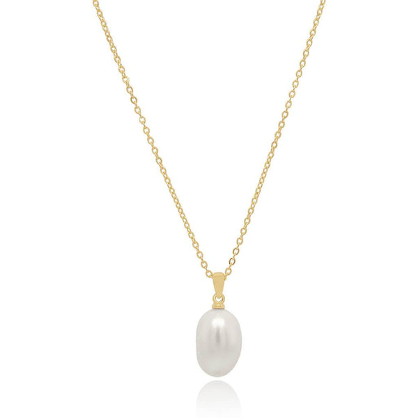 Pearl drop pendant on sale gold