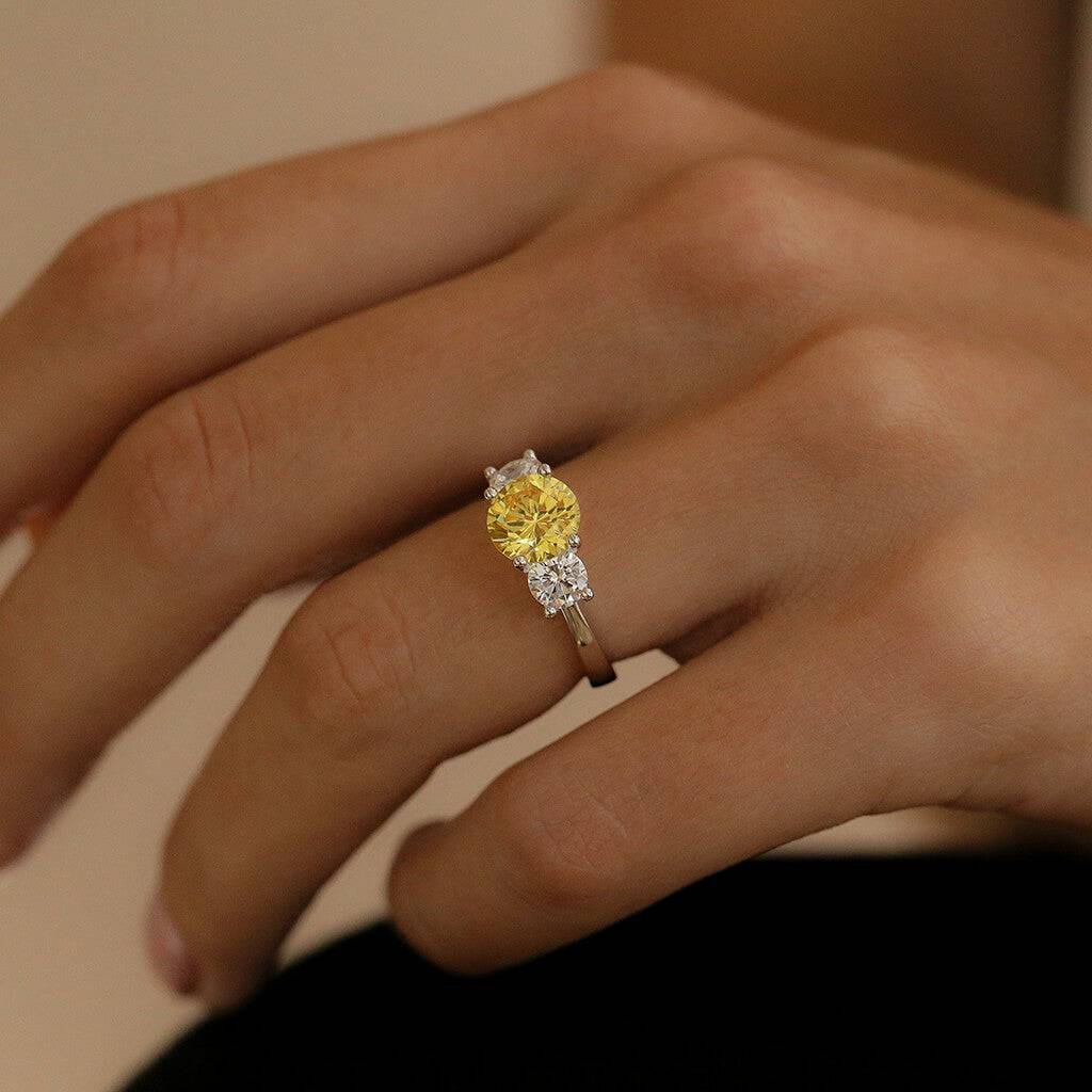 RADIANCE RING WITH CANARY STONE - Trove & Co.