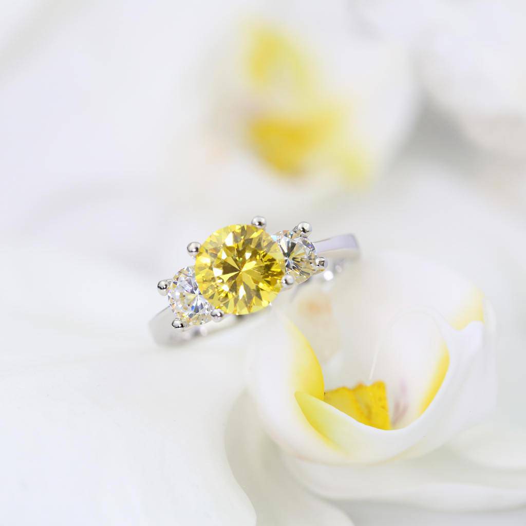 RADIANCE RING WITH CANARY STONE - Trove & Co.