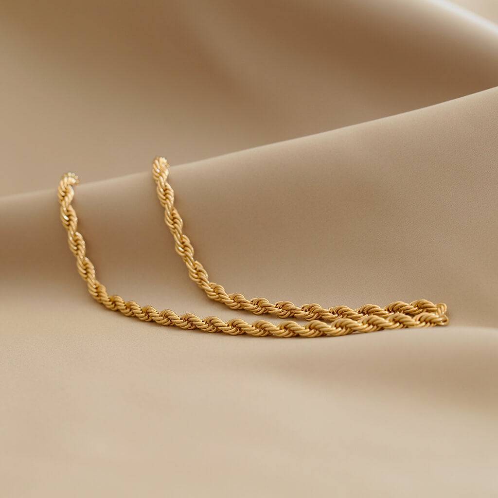 ROPE CHAIN NECKLACE (4mm) Gold