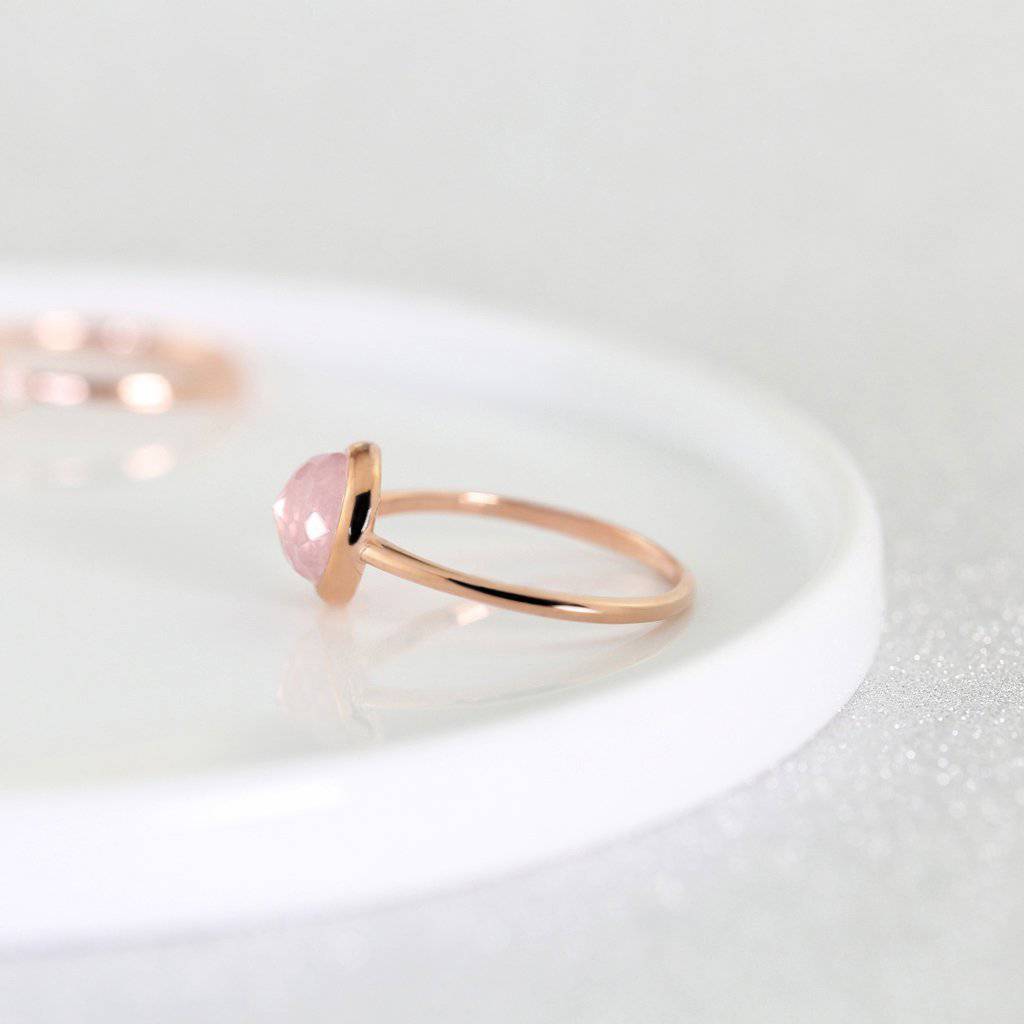 ROSE GOLD CUT CHALCEDONY RING - Trove & Co. - Trove & Co.