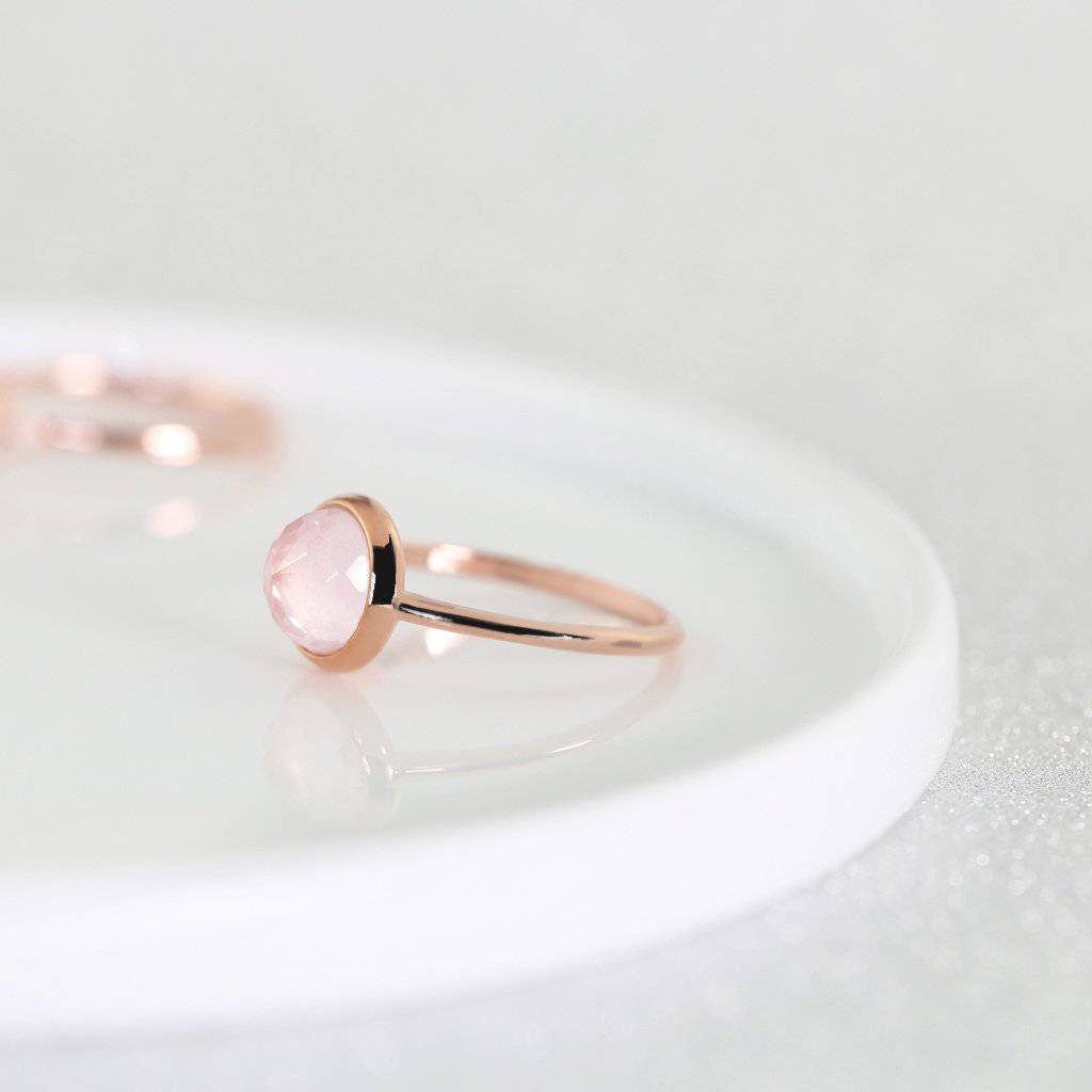 ROSE GOLD CUT CHALCEDONY RING - Trove & Co. - Trove & Co.