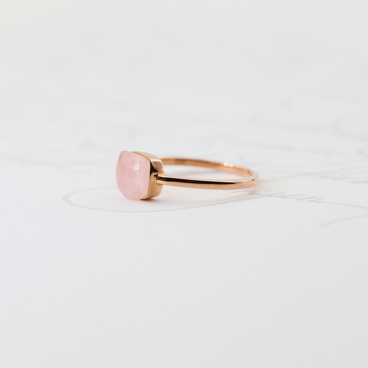 ROSE QUARTZ RING - Trove & Co.
