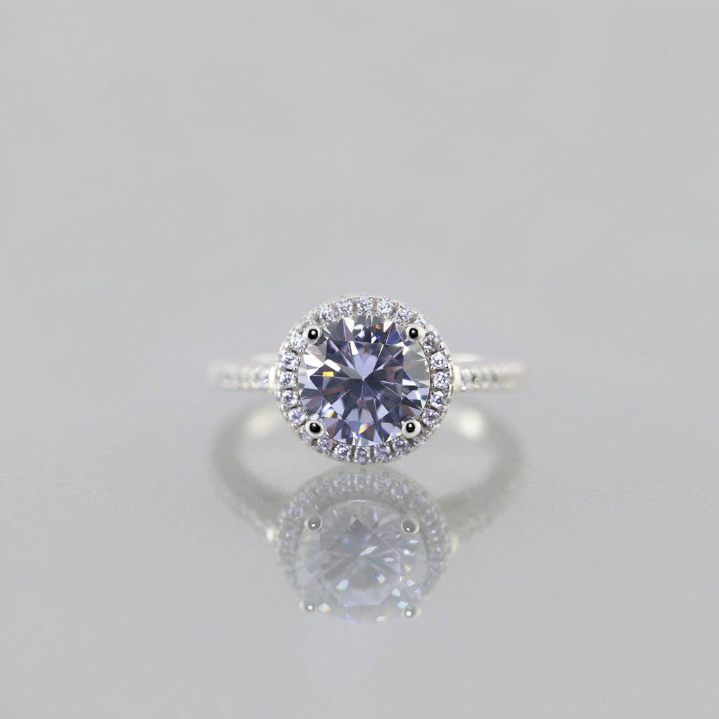 ROUND HALO ENGAGEMENT RING - Trove & Co.