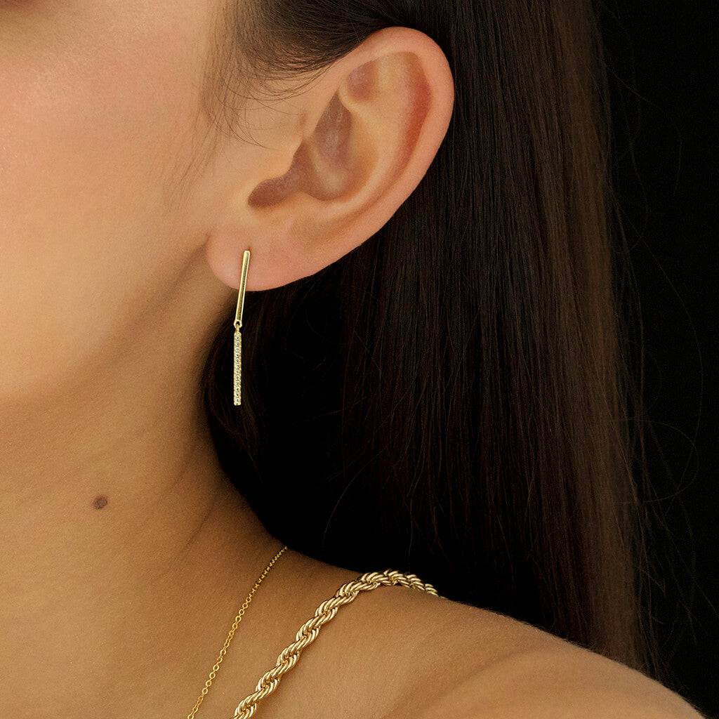 SHIMMERING BAR EARRINGS - Trove & Co.