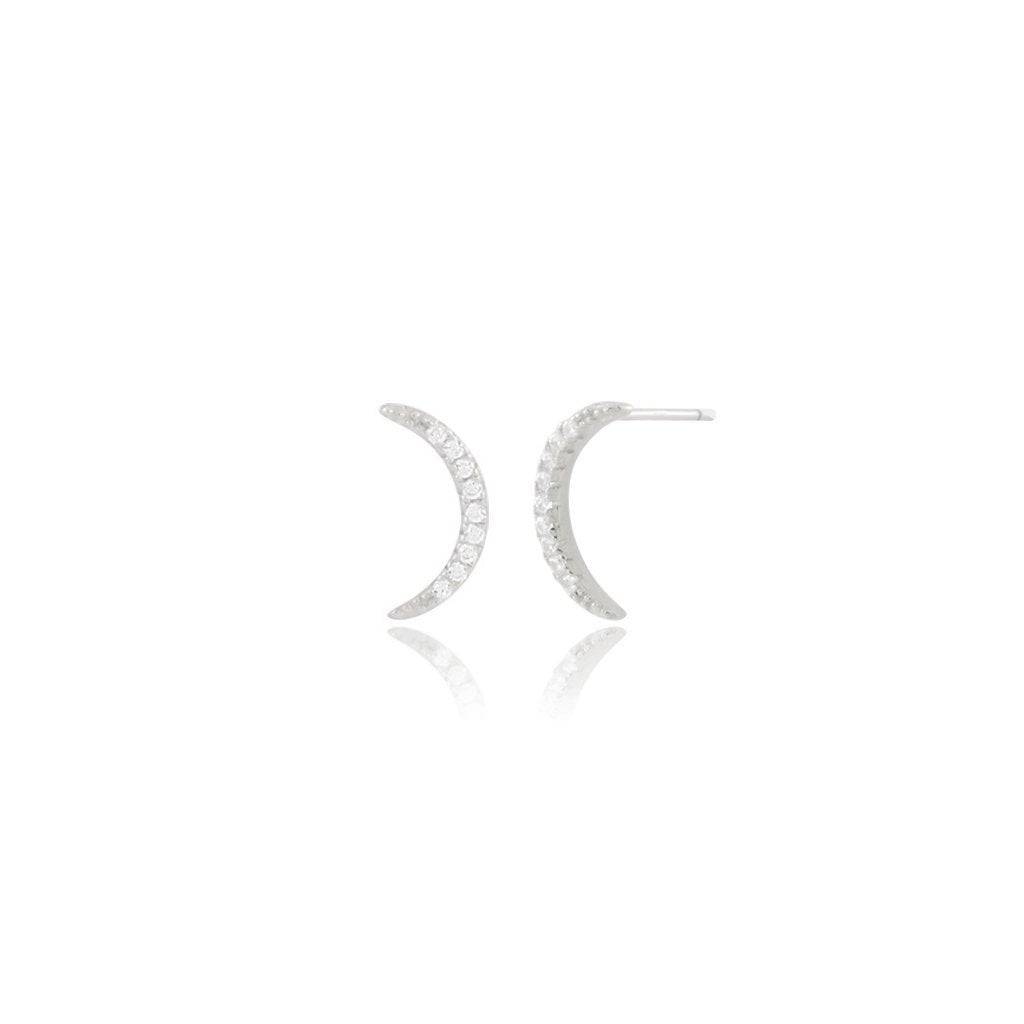 SLIM CRESCENT MOON EARRINGS - Trove & Co.