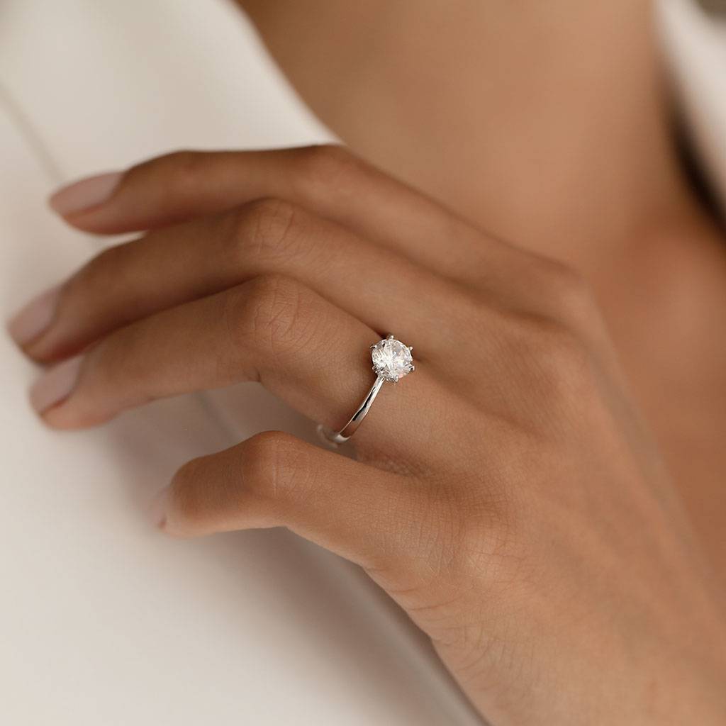 Six Prong 2 Carat Solitaire Ring - Trove & Co.