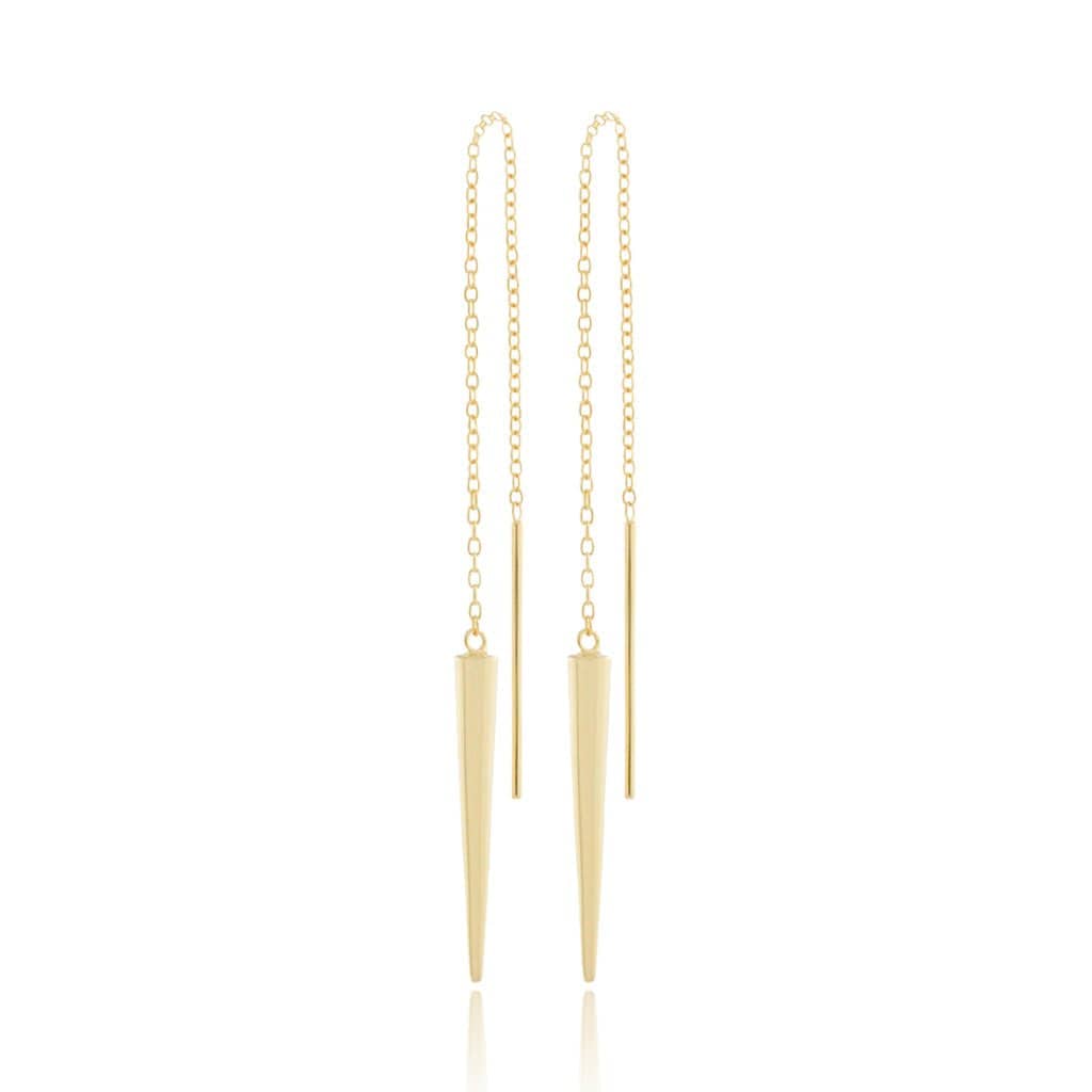 SPEAR DROP THREADING EARRINGS - Trove & Co.