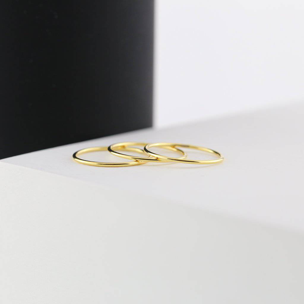 THIN SMOOTH BAND SET OF 3 - Trove & Co.