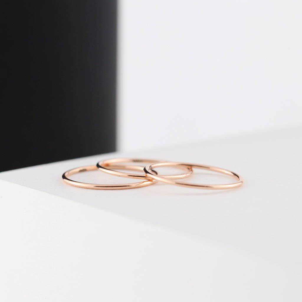 THIN SMOOTH BAND SET OF 3 - Trove & Co.