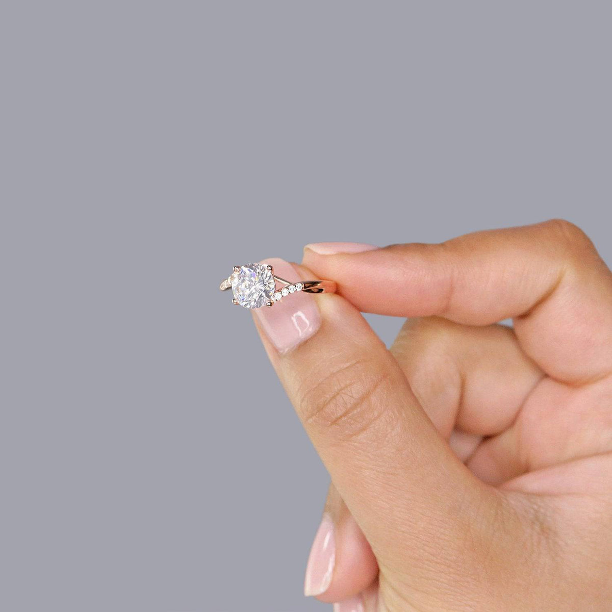 TWISTED BAND SOLITAIRE RING - Trove & Co.