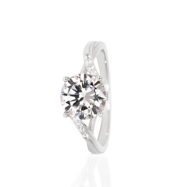 TWISTED BAND SOLITAIRE RING - Trove & Co.