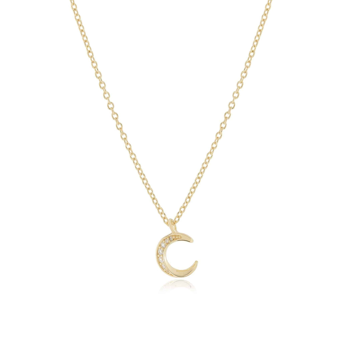 TWISTED CRESCENT MOON NECKLACE - Trove & Co.