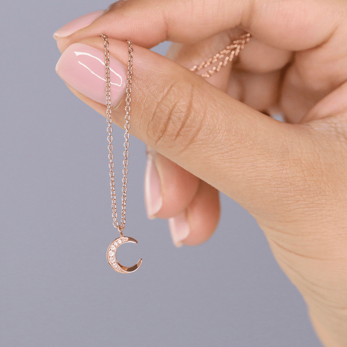 TWISTED CRESCENT MOON NECKLACE - Trove & Co.