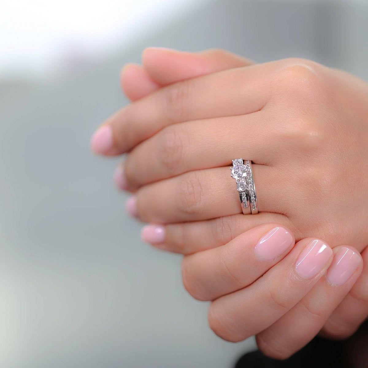 WEDDING SET RING WITH BAND - Trove & Co.