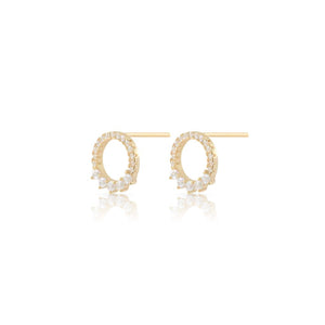 DAINTY PETAL EARRINGS - 14K GOLD VERMEIL - Trove Candles