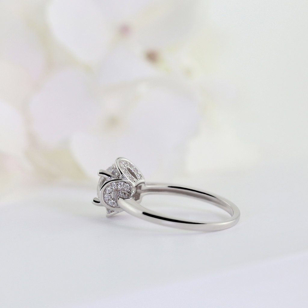 ROSETTE RING - RHODIUM - Trove Candles